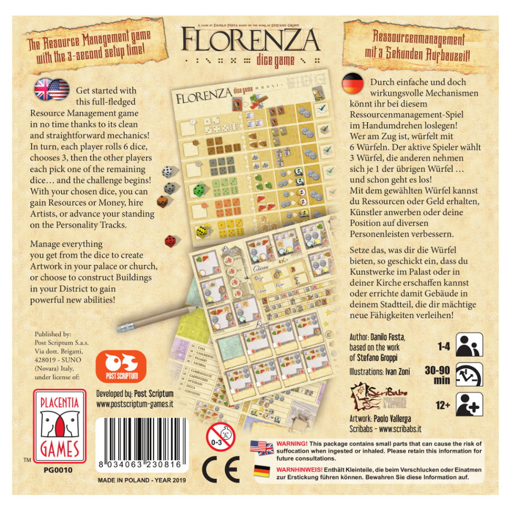 Florenza Dice Game