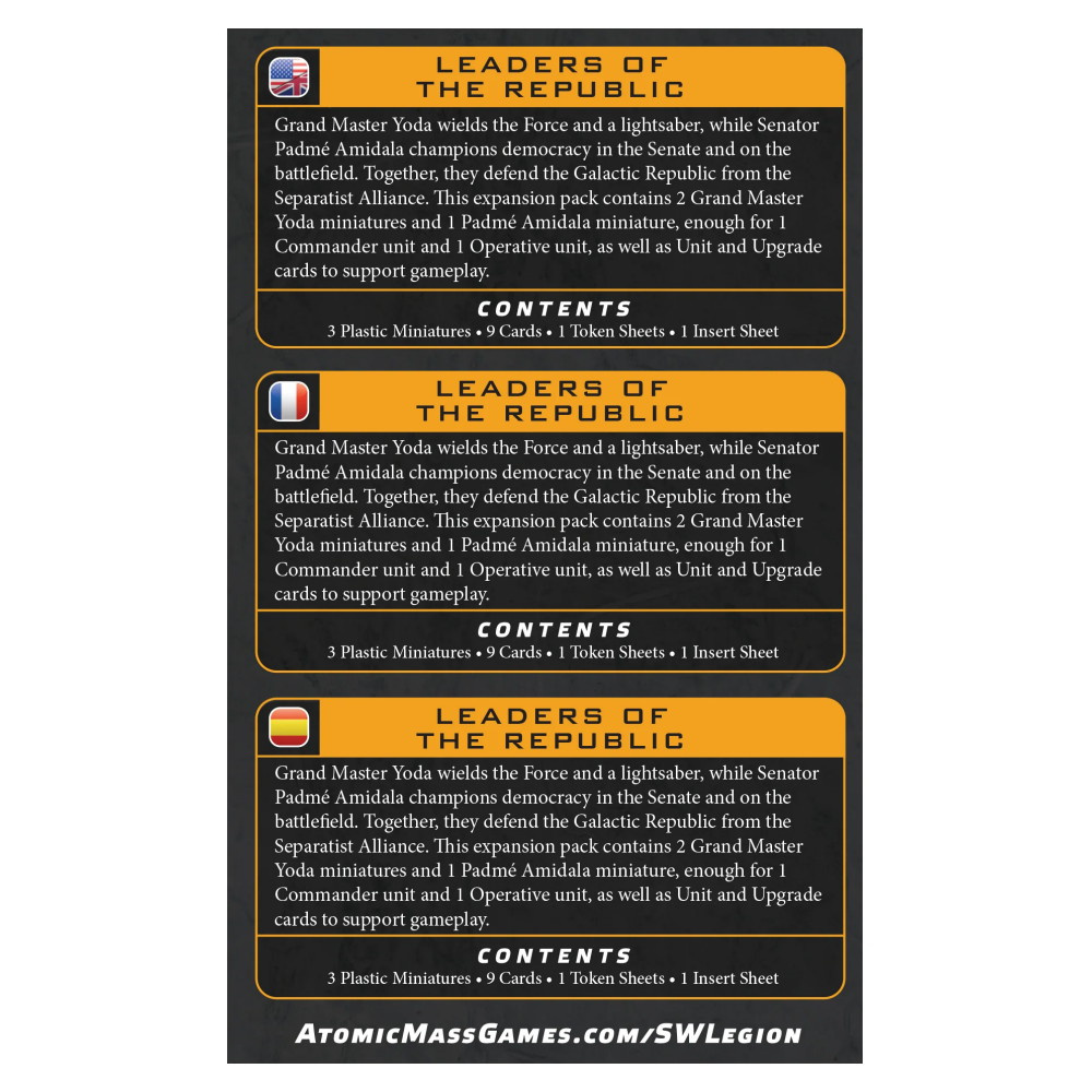 Star Wars: Legion - Leaders of the Republic (Exp.)