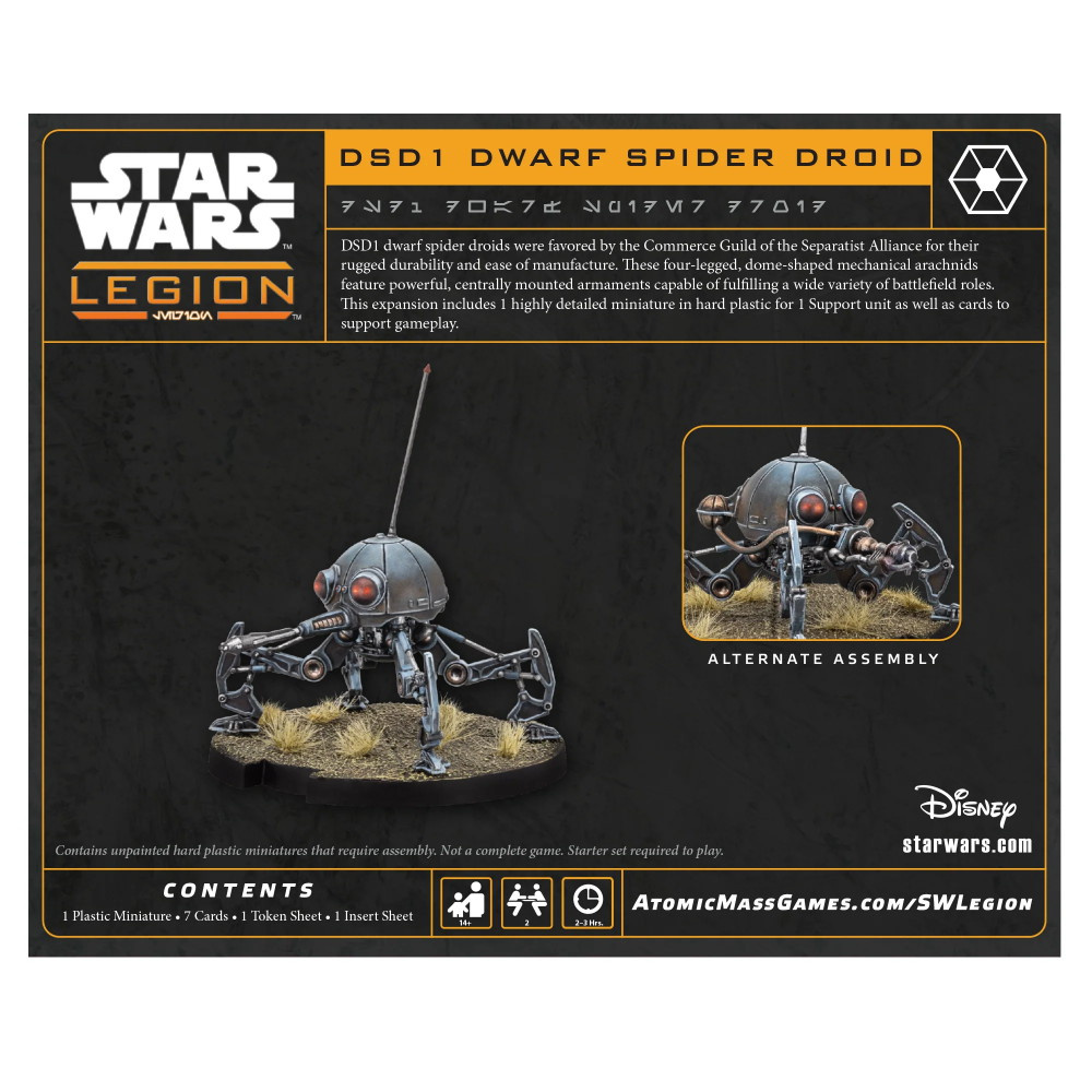 Star Wars: Legion - DSD1 Dwarf Spider Droid Unit (Exp.)