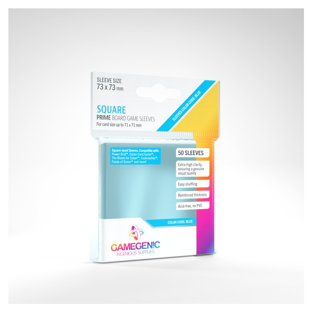 GameGenic Prime Sleeves Clear 71 x 71 mm
