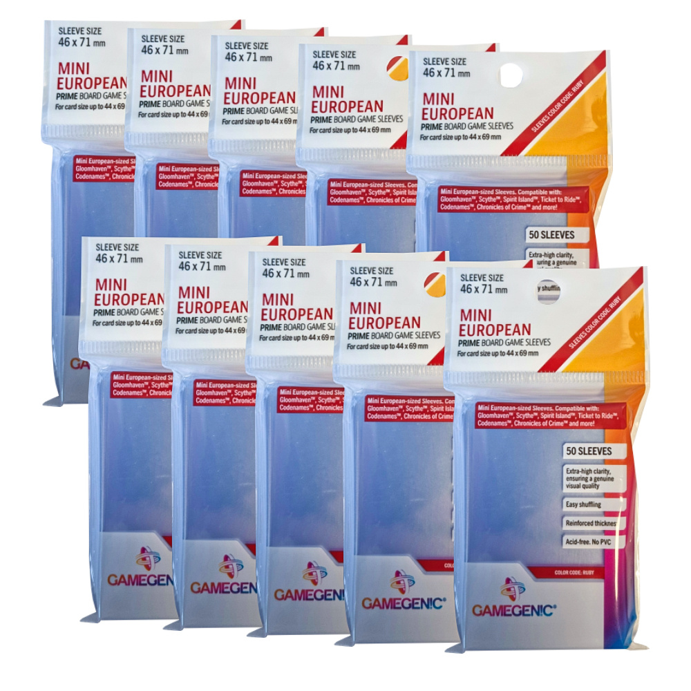 GameGenic Prime Sleeves Clear 44 x 69 mm 10 pack