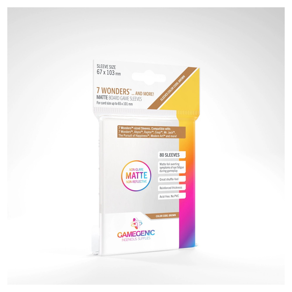 GameGenic Matte Sleeves Clear 65 x 101 mm