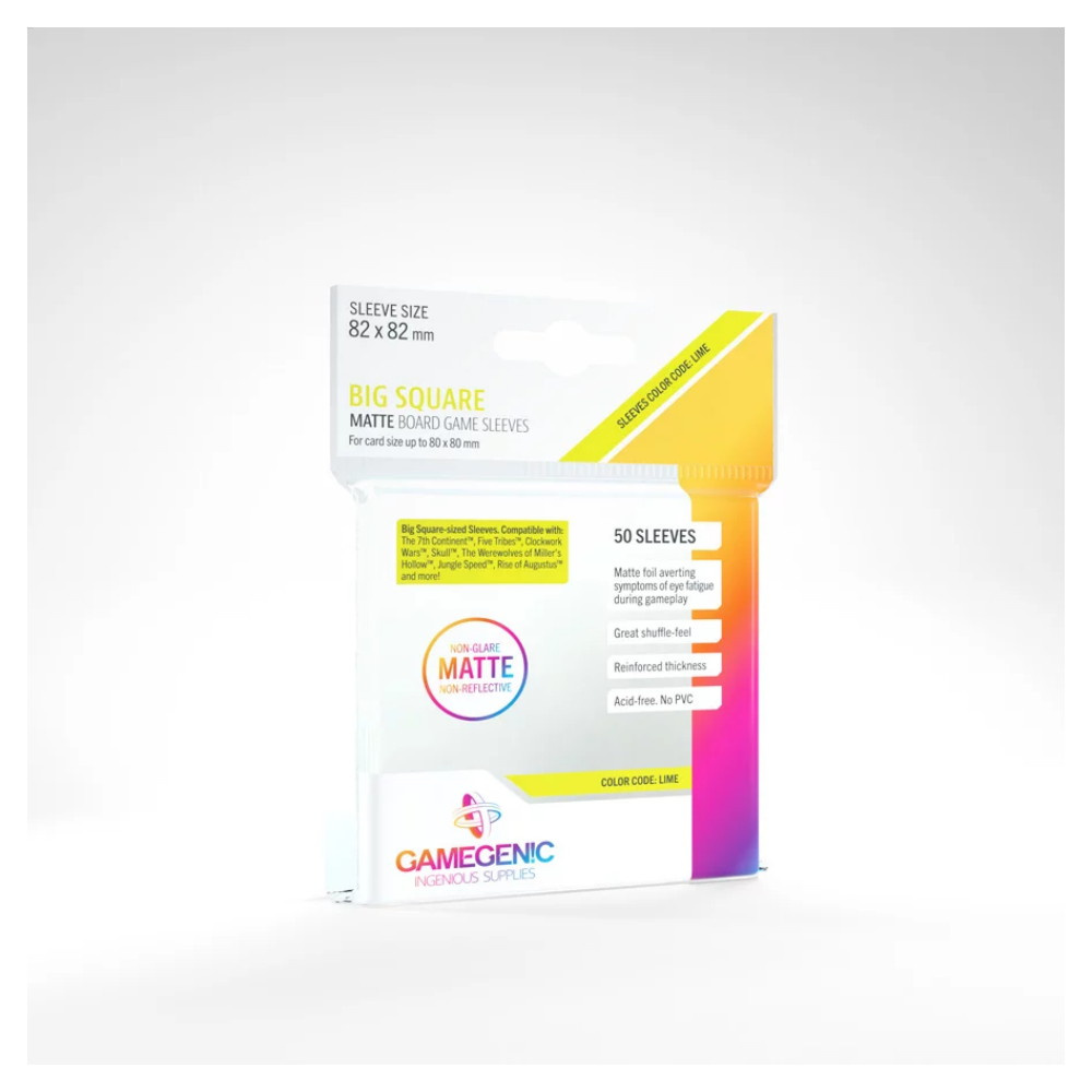 GameGenic Matte Sleeves Clear 80 x 80 mm