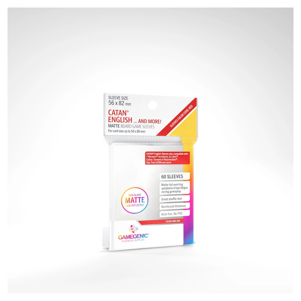 GameGenic Matte Sleeves Clear 54 x 80 mm
