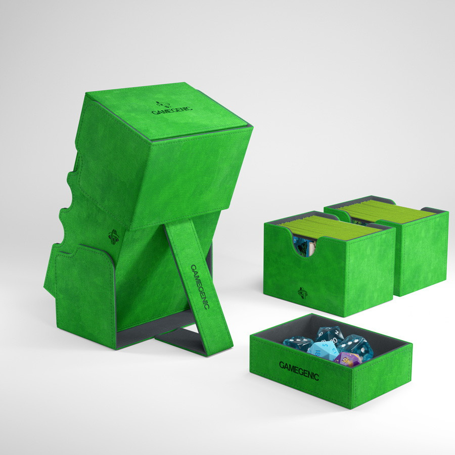 GameGenic Stronghold 200+ Convertible Deck Box (Green)