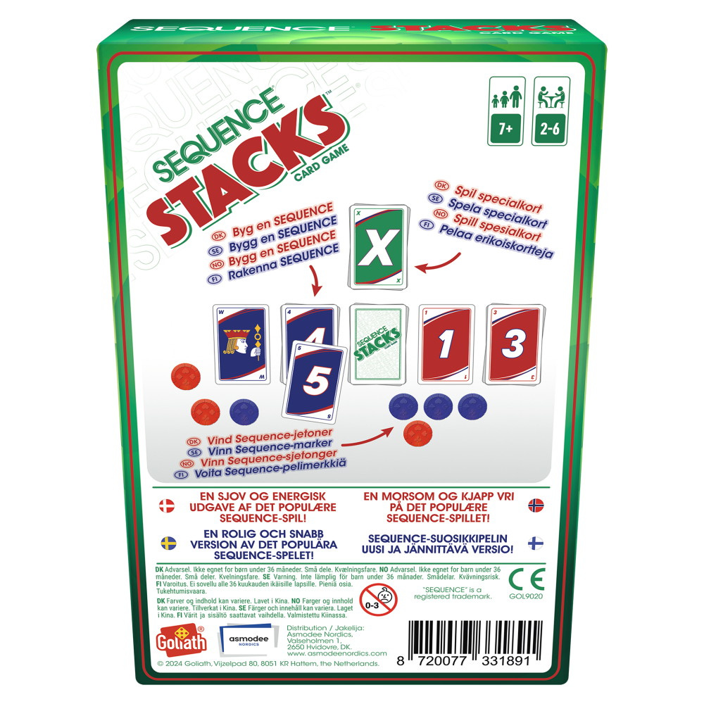 Sequence Stacks Kortspel