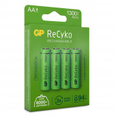 GP ReCyko AA-batteri, 1300mAh, 4-pack