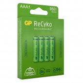 GP ReCyko AAA-batteri, 950mAh, 4-pack