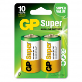 GP Super Alkaline D-batteri, 13A/LR20, 2-pack GP Super Alkaline D-batteri, 13A/LR20, 2-pack