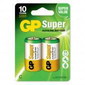 GP Super Alkaline C-batteri, 14A/LR14, 2-pack