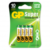 GP Super Alkaline AAA-batteri, 24A/LR03, 4-pack GP Super Alkaline AAA-batteri, 24A/LR03, 4-pack