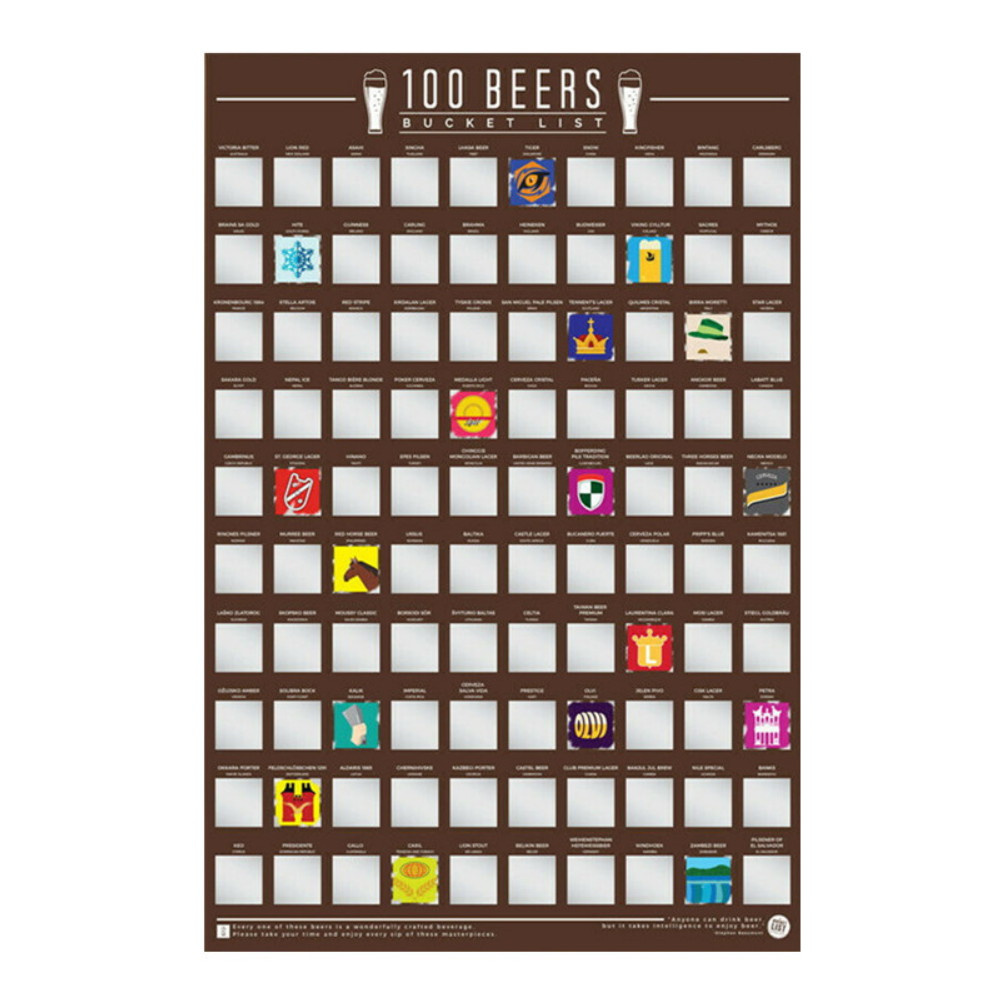 100 Beers - Scratch Off Bucket List