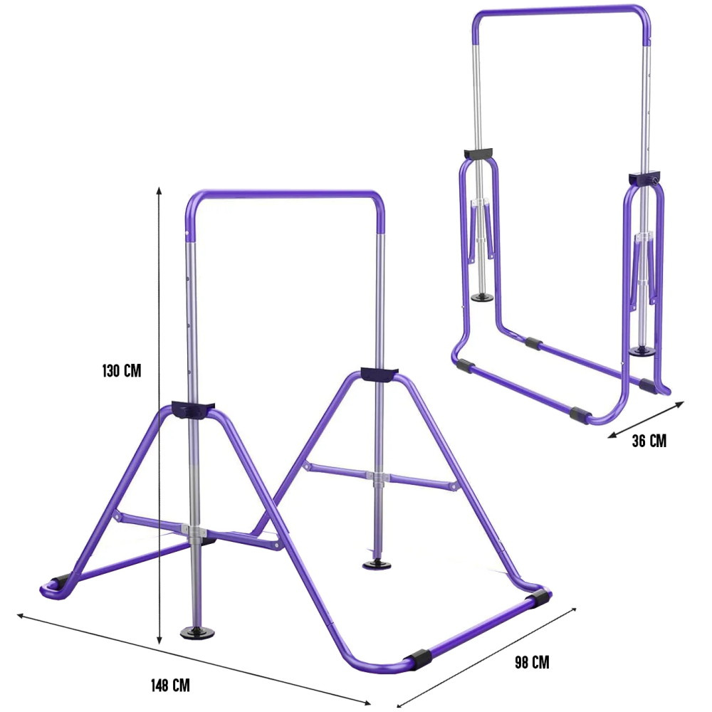 Hopfällbar Gymnastikstång För Barn, Lila