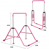 Hopfällbar Gymnastikstång För Barn, Rosa Hopfällbar Gymnastikstång För Barn, Rosa