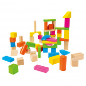 Wooden Wonders - Nature & Coloured Wooden Blocks 60 delar Wooden Wonders - Nature & Coloured Wooden Blocks 60 delar