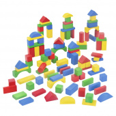 Wooden Wonders - Coloured Wooden Blocks 100 delar Wooden Wonders - Coloured Wooden Blocks 100 delar