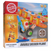 Wooden Wonders - Constructor Double Decker Plane 90 delar Wooden Wonders - Constructor Double Decker Plane 90 delar