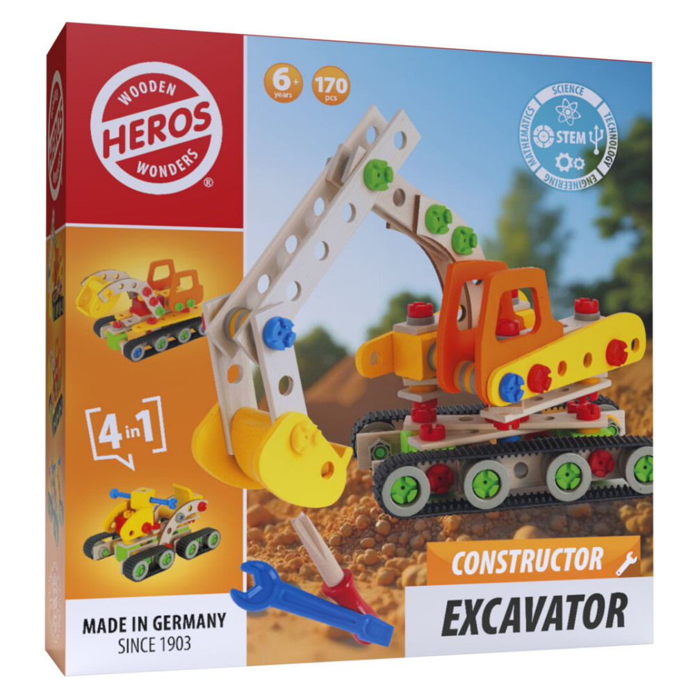 Wooden Wonders - Constructor Excavator 170 delar
