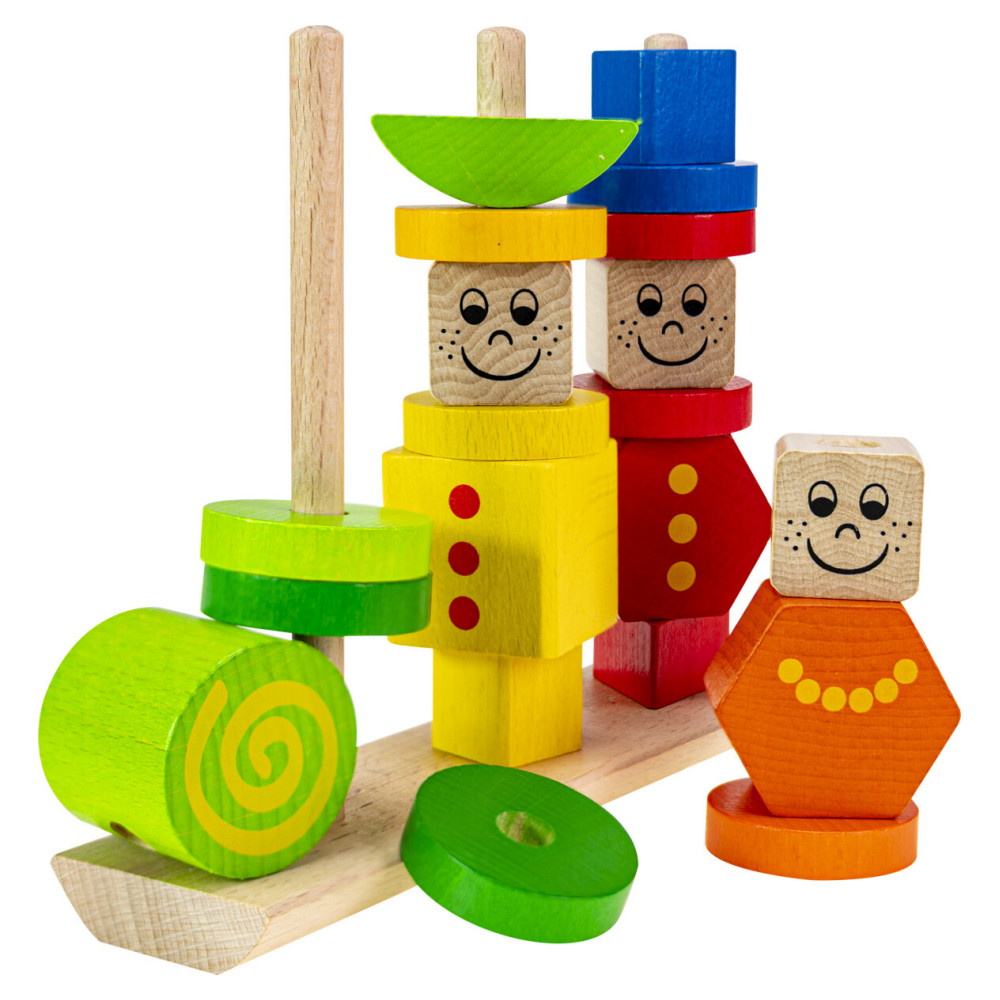 Wooden Wonders - Stacking Puzzle Figures 21 delar