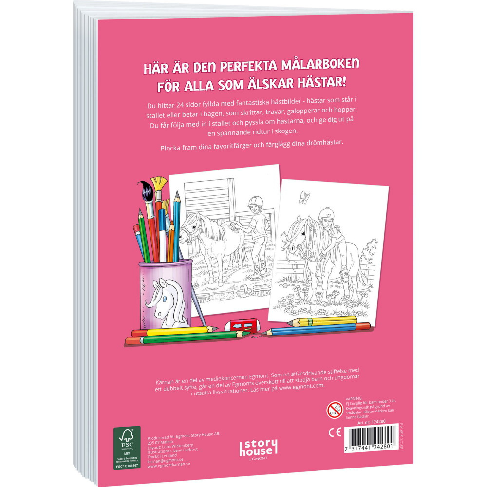 Målarbok Hästar