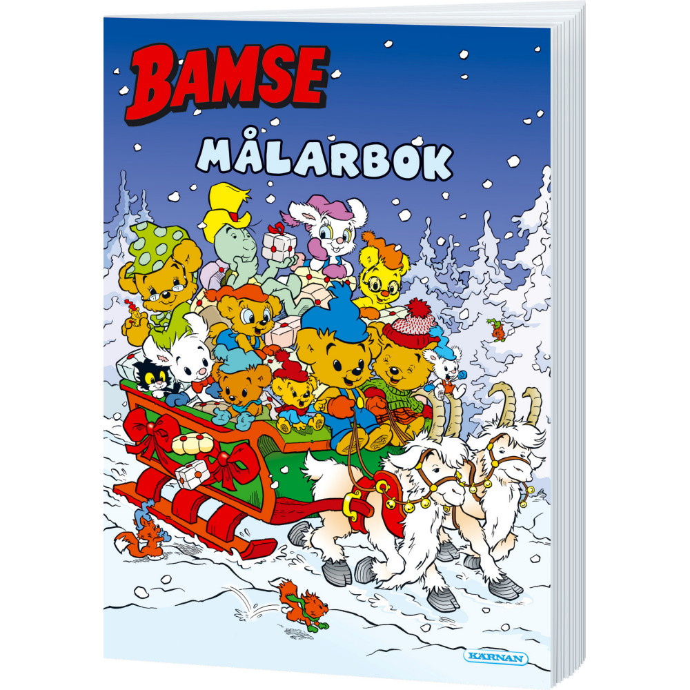 Målarbok Bamse Jul på kullarna