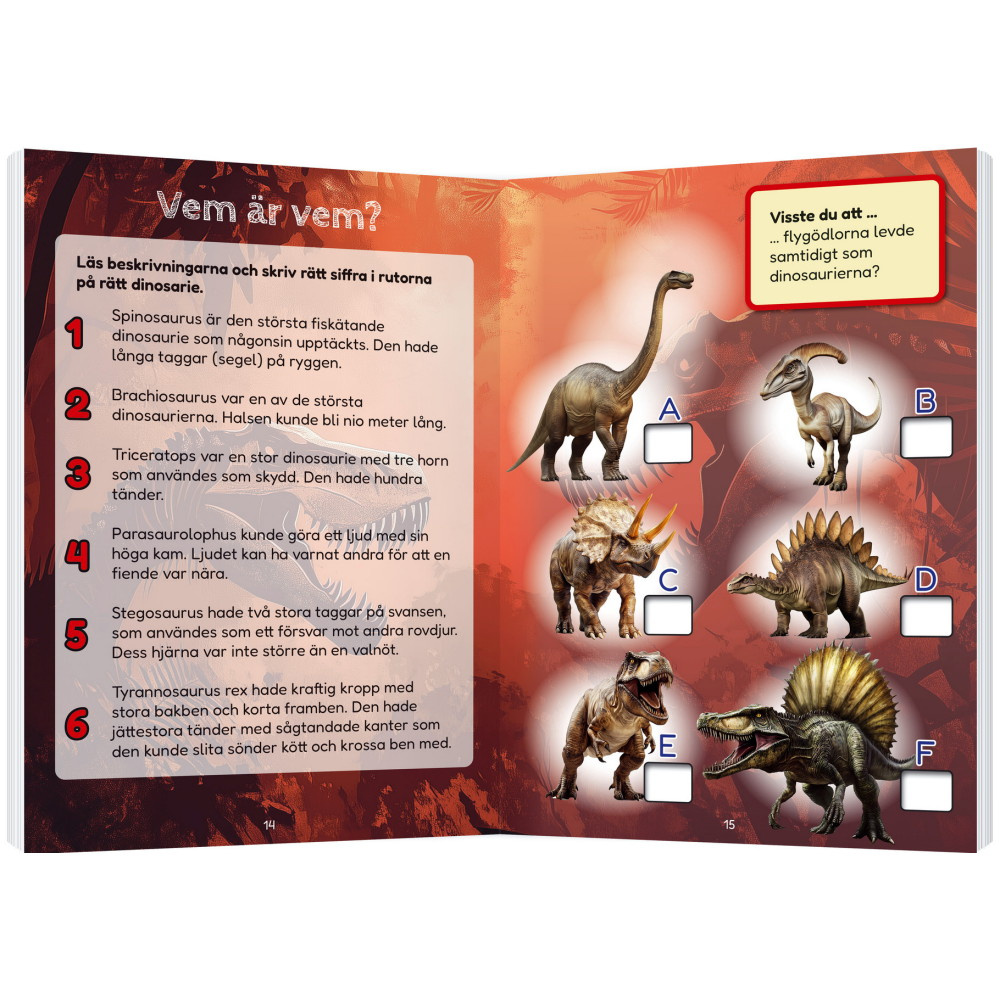 Pysselbok Dinosaurier