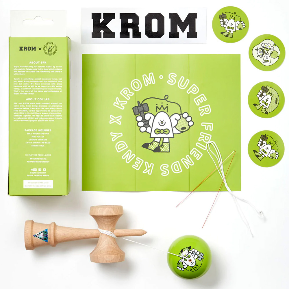 KROM Kendama x Super Friends Kendy