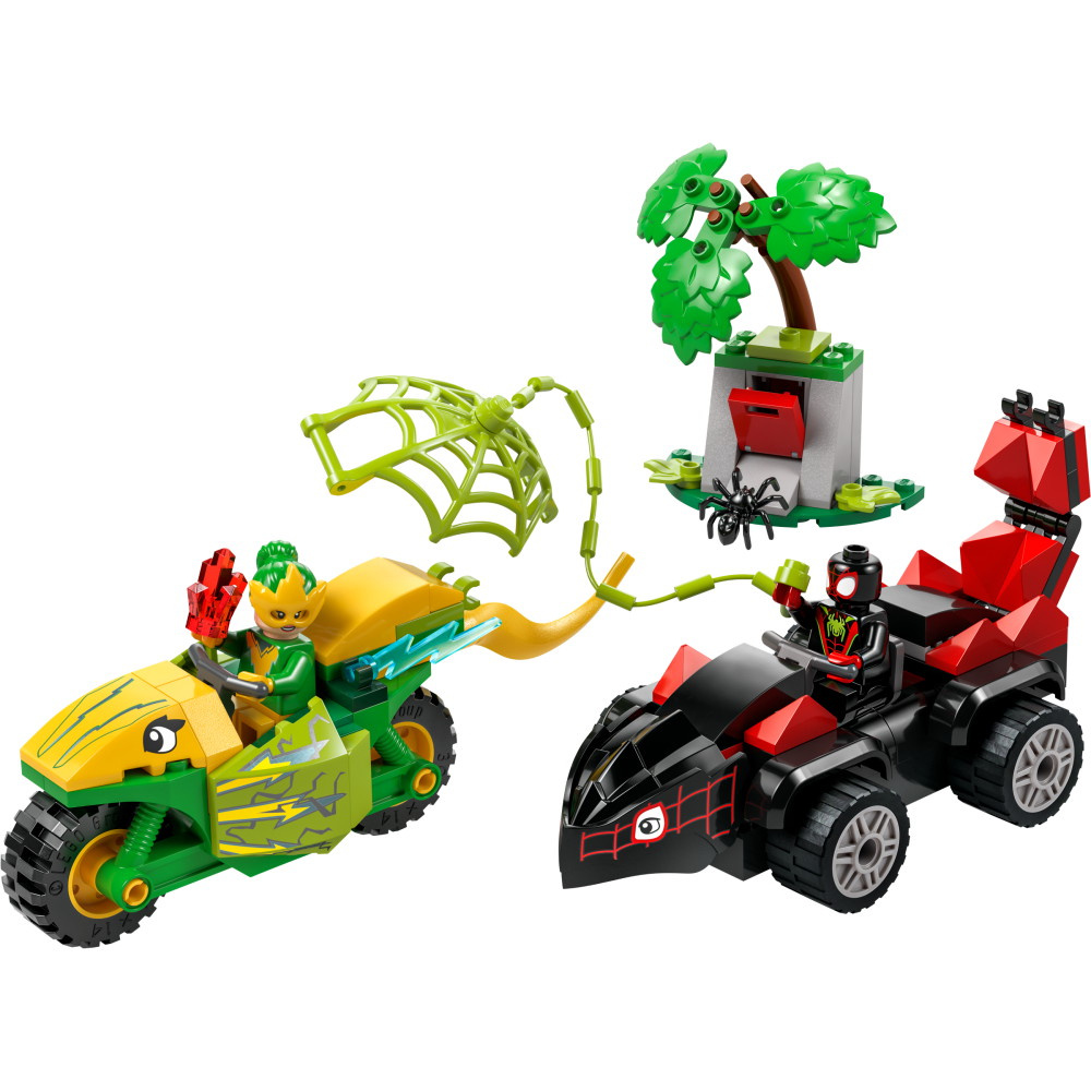 LEGO Marvel - Spins och Electros jakt med dinosauriefordon