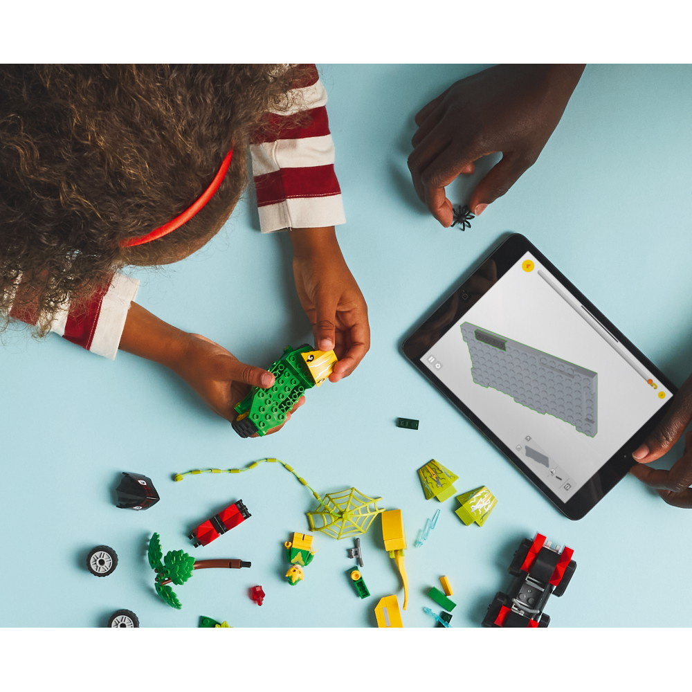 LEGO Marvel - Spins och Electros jakt med dinosauriefordon