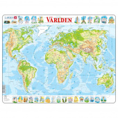 Larsen Rampussel Världskarta 80 Bitar