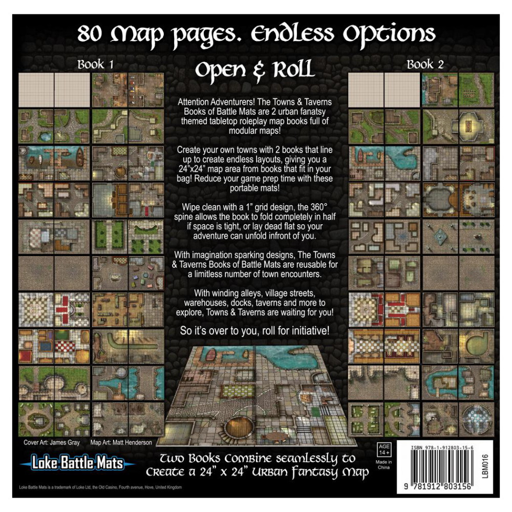 Books of Battle Mats - Towns & Taverns