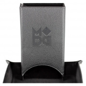 Leather Fold Up Dice Tower - Black