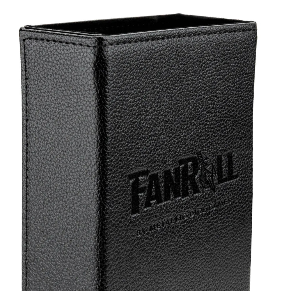 Leather Fold Up Dice Tower - Black