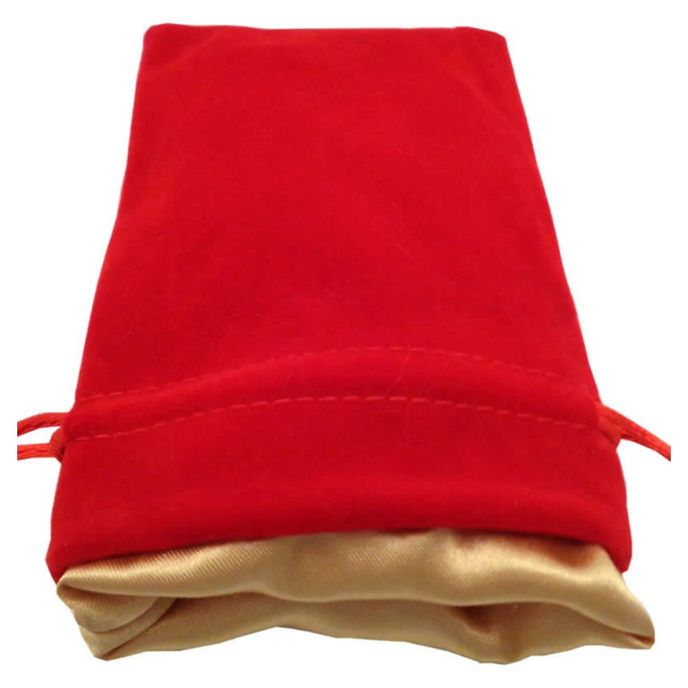 Dice Bag Red w/Gold Velvet