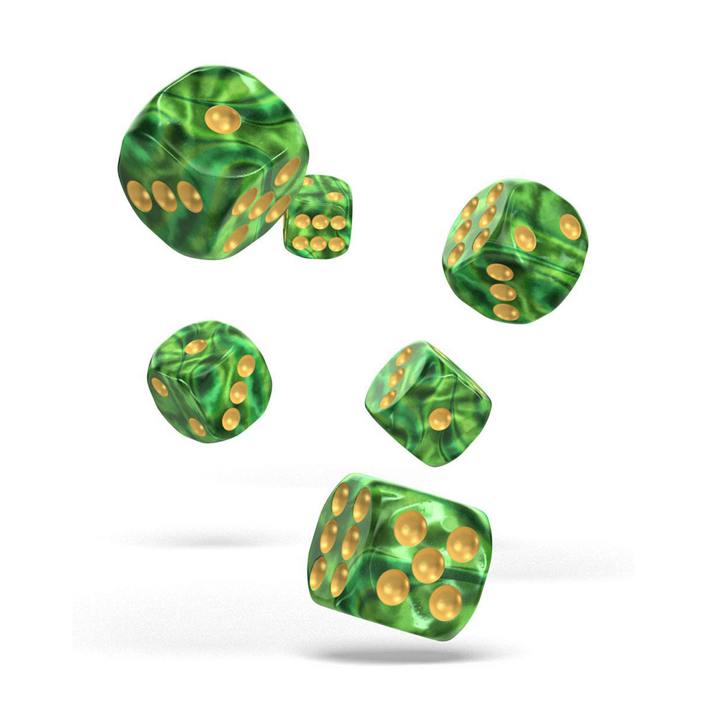 Oakie Doakie Dice D6 Dice 16 mm Gemidice - Jungle 12 pack