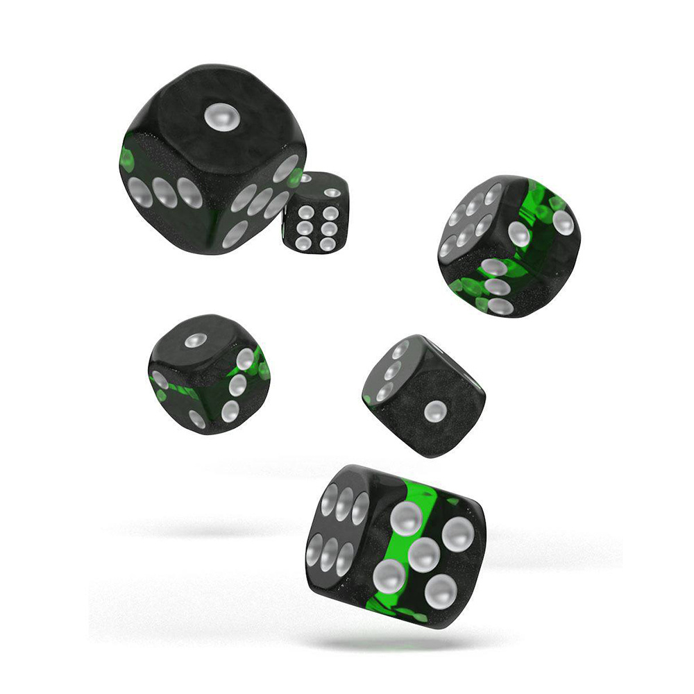 Oakie Doakie Dice D6 Dice 16 mm Enclave - Emerald 12 pack