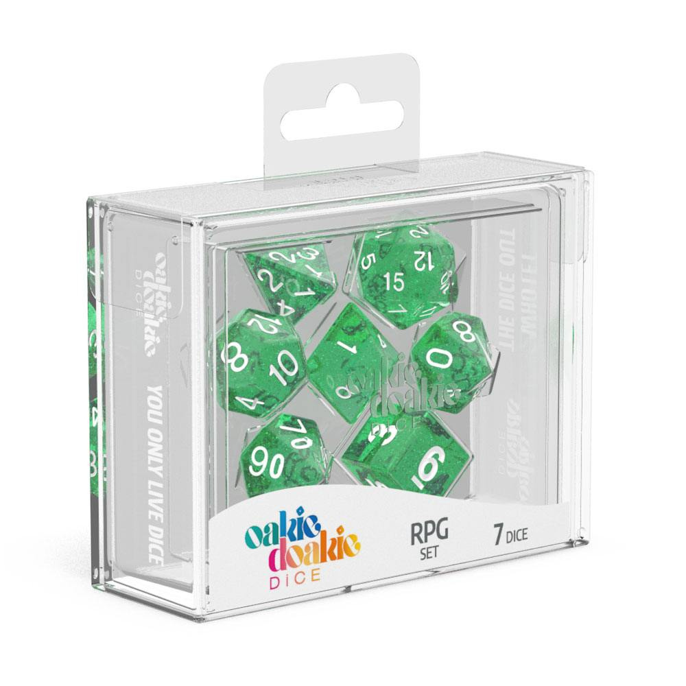 Oakie Doakie Dice RPG Set Speckled - Green 7 pack