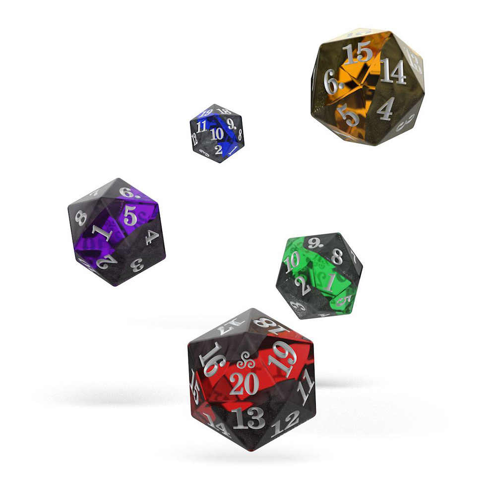Oakie Doakie Dice D20 Spindown Dice Set - Enclave 5 pack