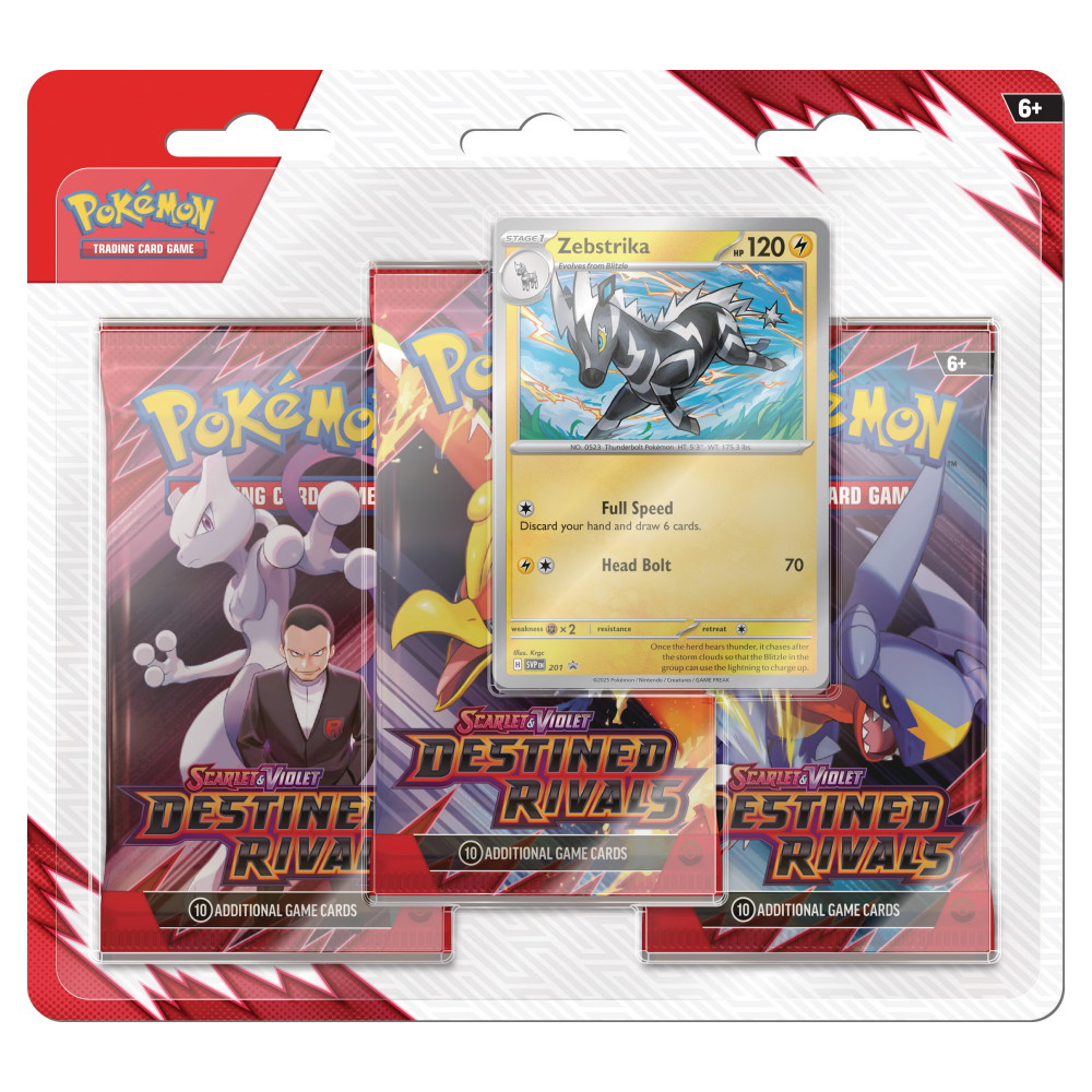 Pokémon TCG: Destined Rivals Boosters 3-Pack Zebstrika