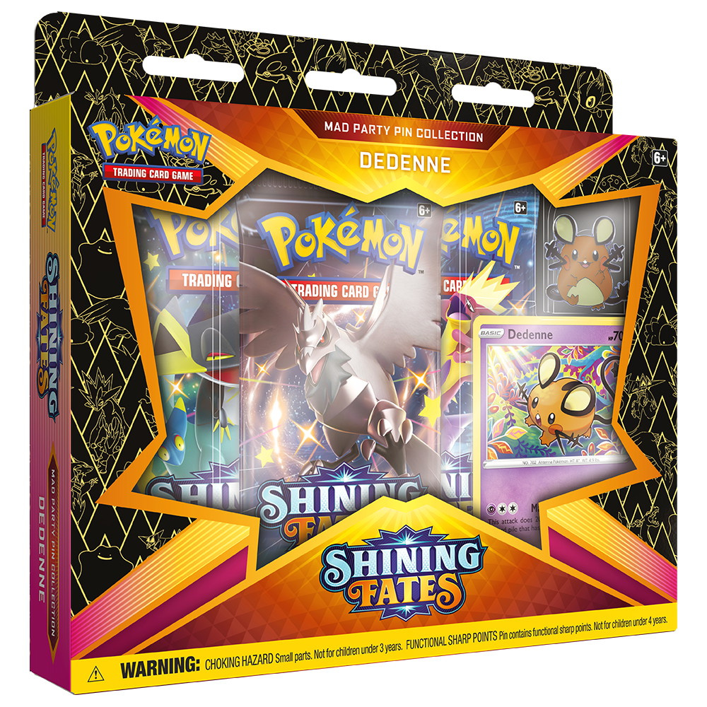 Pokémon TCG: Shining Fates Mad Party Pin Collections - Dedenne
