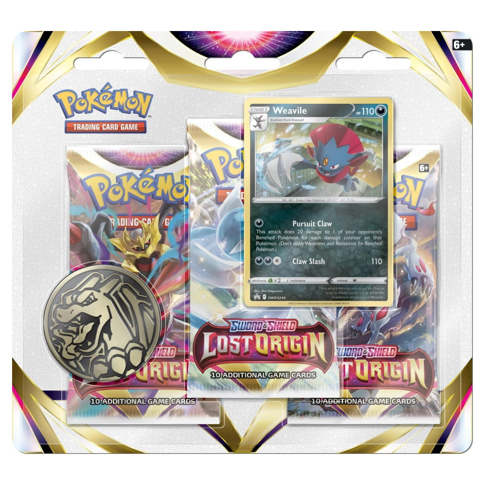 Pokémon TCG: Lost Origin Booster 3-Pack Weavile