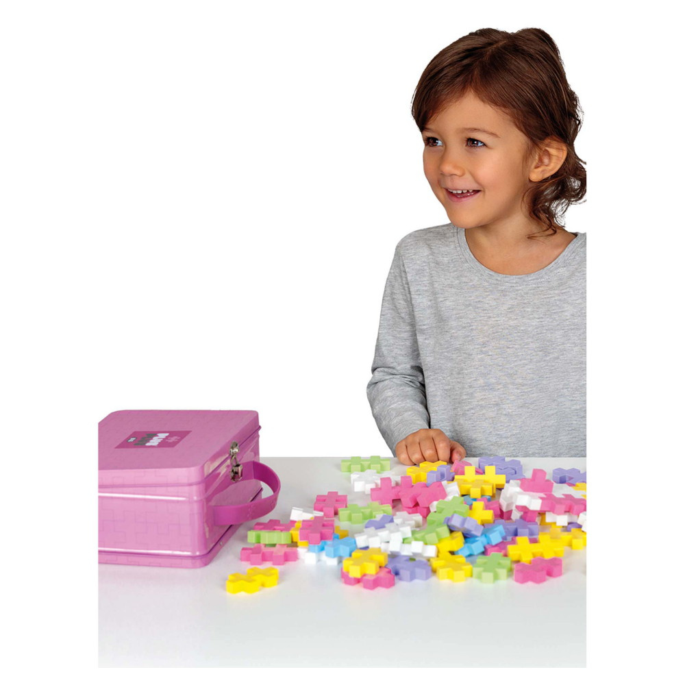 Plus-Plus - BIG Rosa Metallväska 70 st