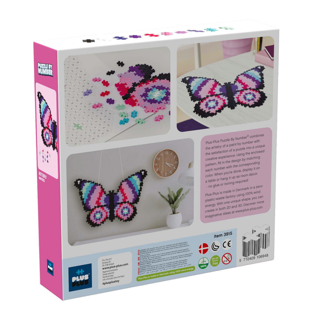 Plus-Plus - Pussla med nummer Fjäril
