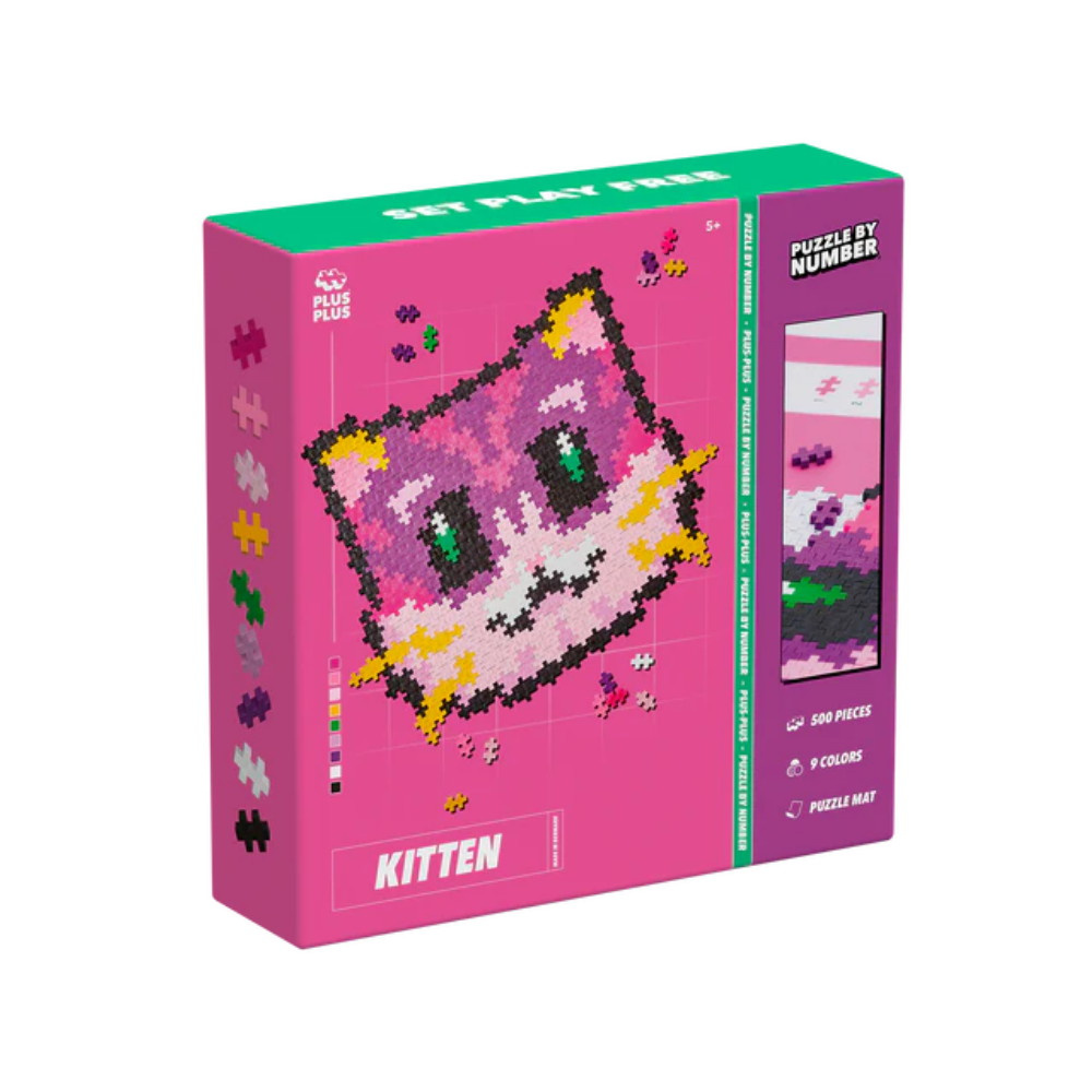 Plus-Plus - Pussla Med Nummer Kattunge 500 stk