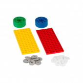 Plus-Plus - Byggplattor och Hjul - Röd & Gul Plus-Plus - Byggplattor och Hjul - Röd & Gul