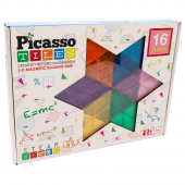 PicassoTiles Magnetiska plattor 16 Bitar PicassoTiles Magnetiska plattor 16 Bitar