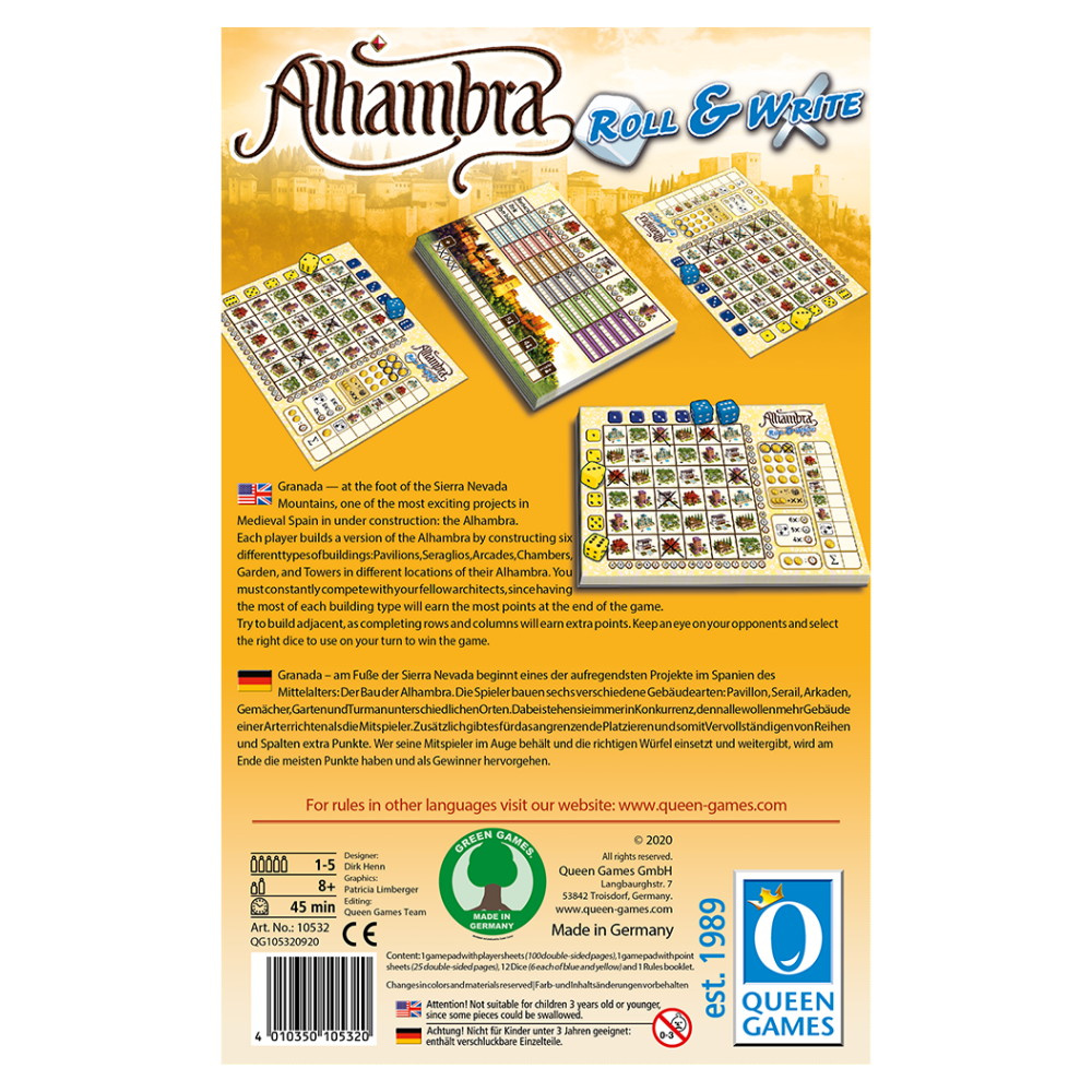 Alhambra: Roll & Write