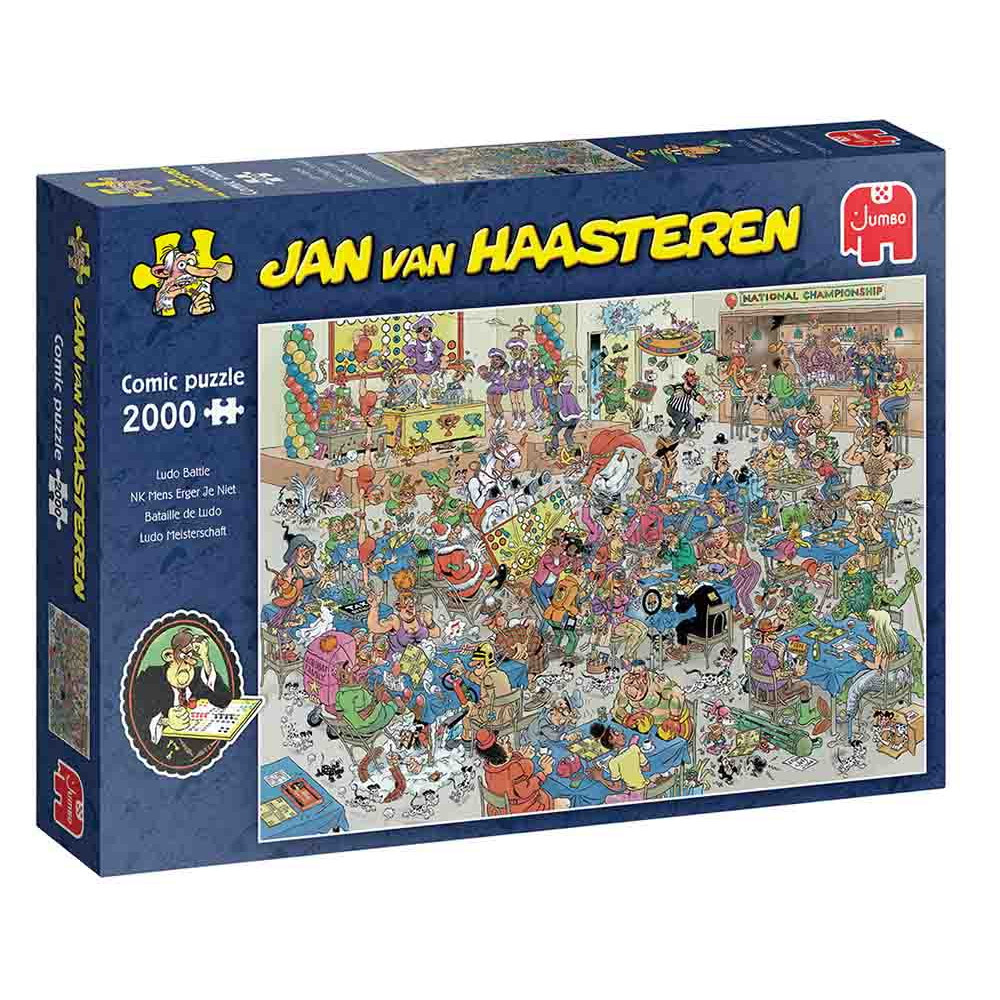 SKADAT Jan van Haasteren Pussel: Ludo Battle 2000 Bitar