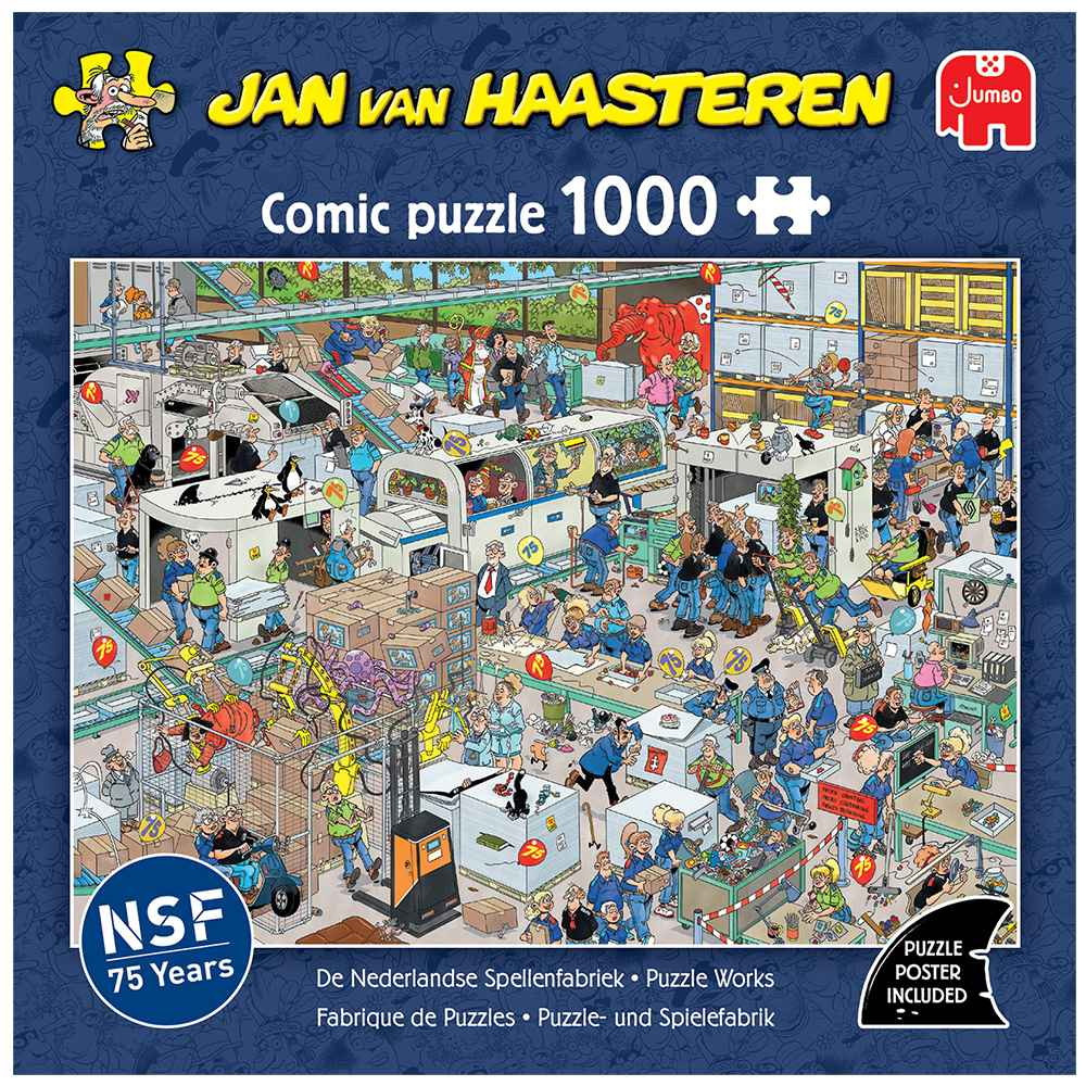 SKADAT Jan van Haasteren Pussel: Puzzle Works 1000 Bitar