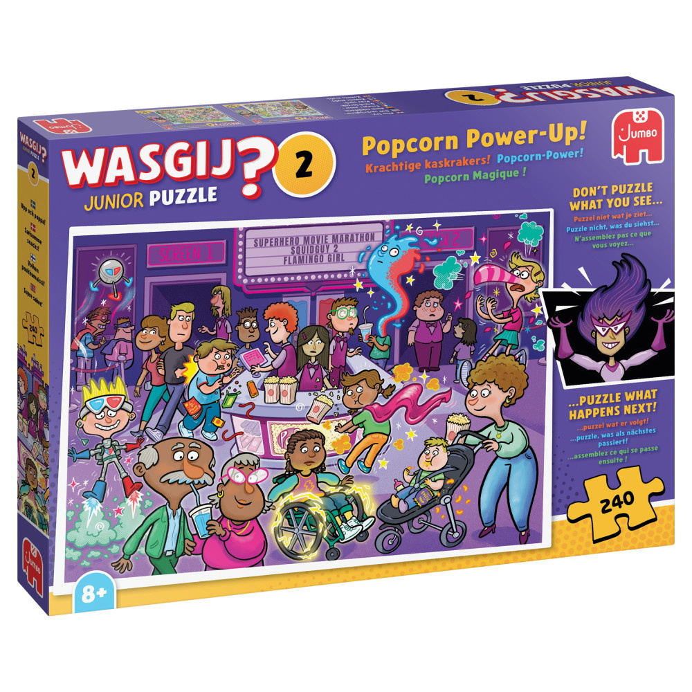SKADAT Wasgij? Junior #2 - Popcorn Power-Up! 240 Bitar